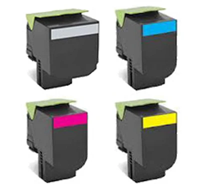 Lexmark CX510 Laser Toner Cartridge Set Extra High Yield Black Yellow Cyan Magenta