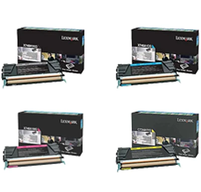 Lexmark/ IBM X746 / X748 Laser Toner Cartridge Set Black Cyan Magenta Yellow