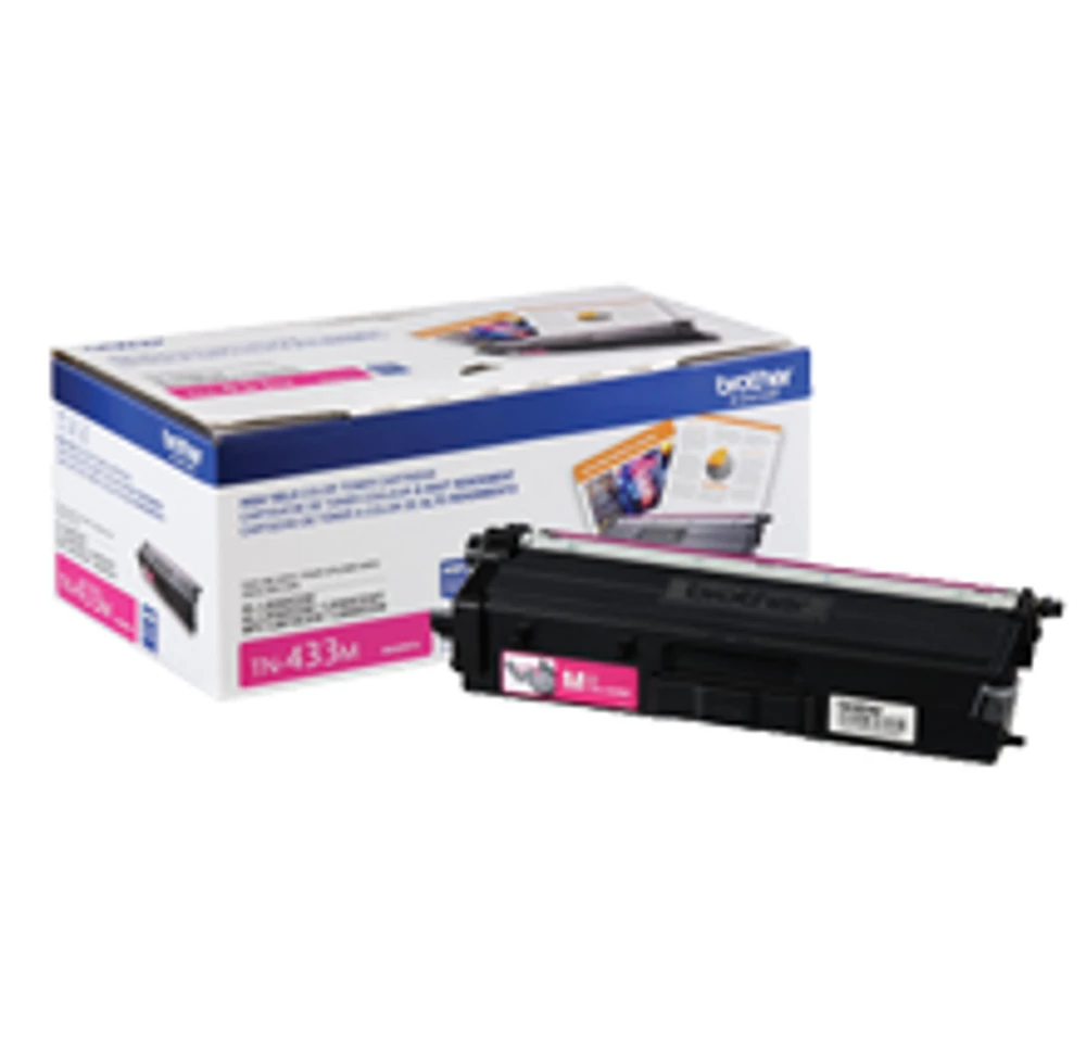 Brother TN-433M Laser Toner Cartridge - High Yield