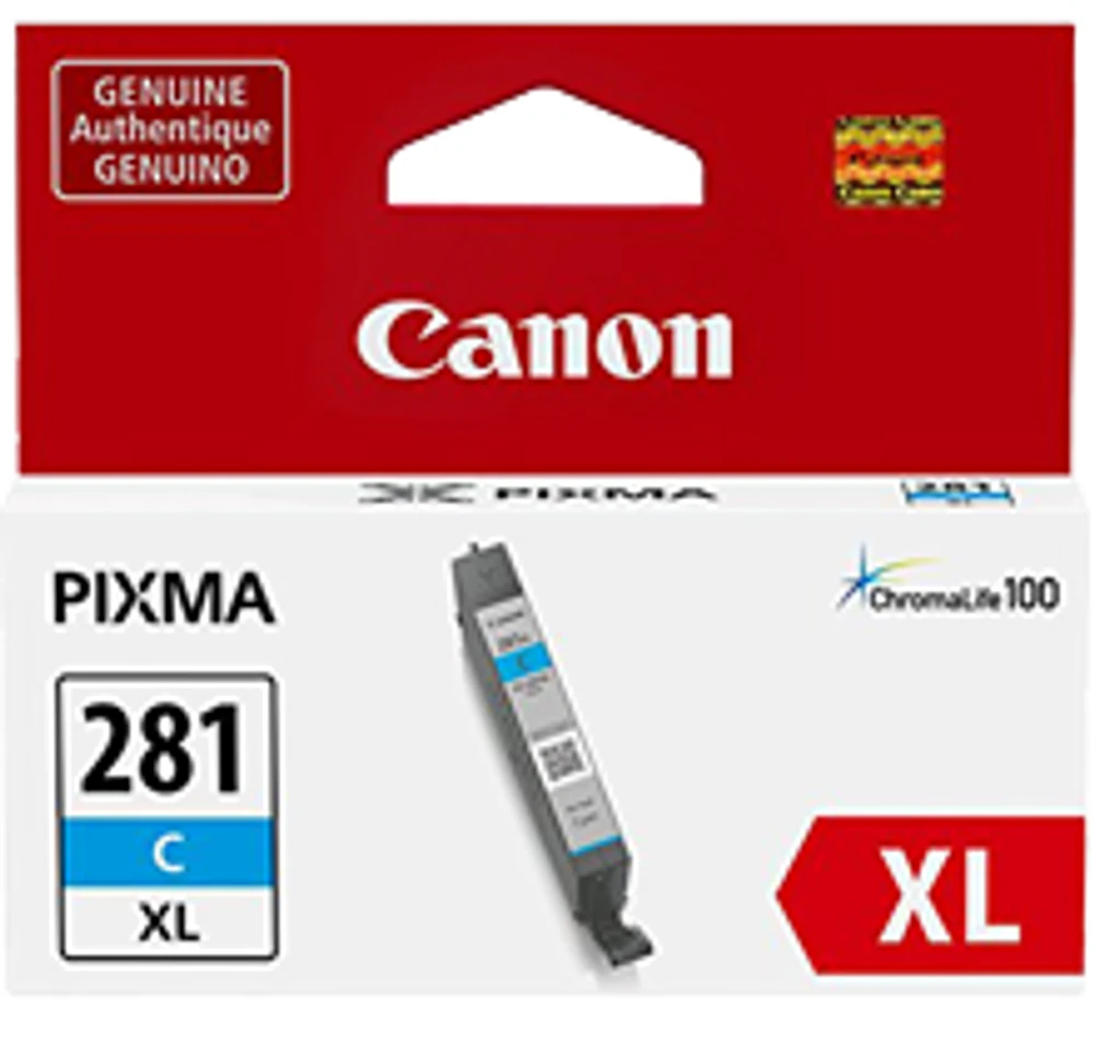 Canon 2034C001 (CLI-281XL) High Yield Ink / Inkjet Cartridge Cyan