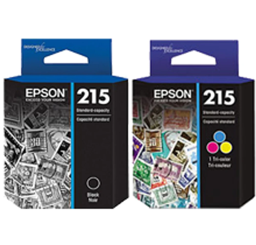 Epson T215 (T215120 / T215530) Ink / Inkjet Cartridge Combo Pack Black Tri-Color