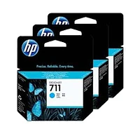 HP CZ134A (HP 711) Ink / Inkjet Cartridge High Yield Cyan (3 Pack)