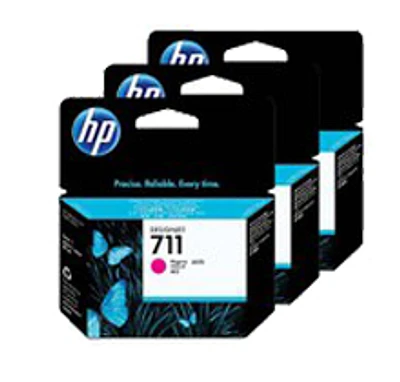 HP CZ135A (HP 711) Ink / Inkjet Cartridge High Yield Magenta 3 Pack