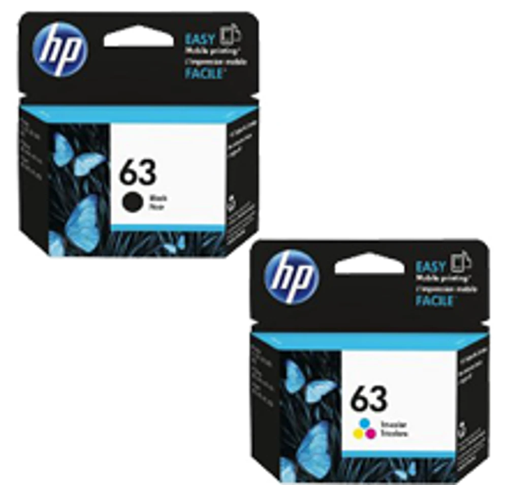 HP F6U61AN / F6U62AN (HP 63) Ink / Inkjet Cartridge Combo Pack Black Tri-Color