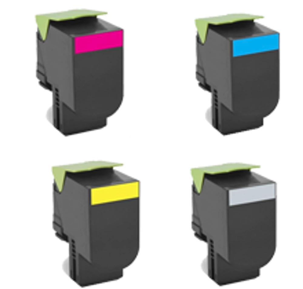 Lexmark 80C1 Laser Toner Cartridge Set Black Cyan Magenta Yellow