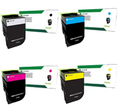 Lexmark CX517 High Yield Laser Toner Cartridge Set Black Cyan Magenta Yellow