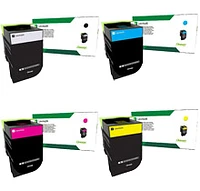 Lexmark CX517 High Yield Laser Toner Cartridge Set Black Cyan Magenta Yellow