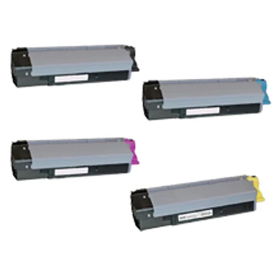 Okidata CX2033 / CX2033MFP Laser Toner Cartridge Set Black Cyan Yellow Magenta