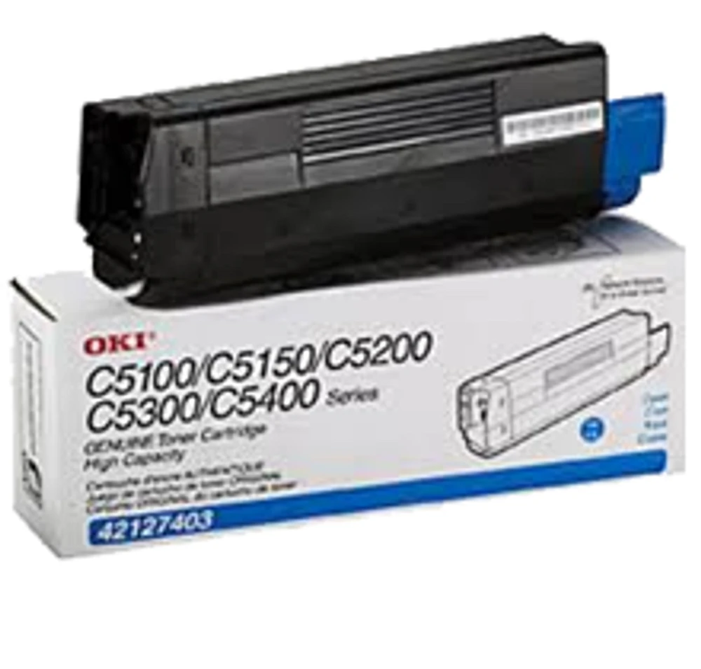 Okidata 42127403 Laser Toner Cartridge Cyan High Yield