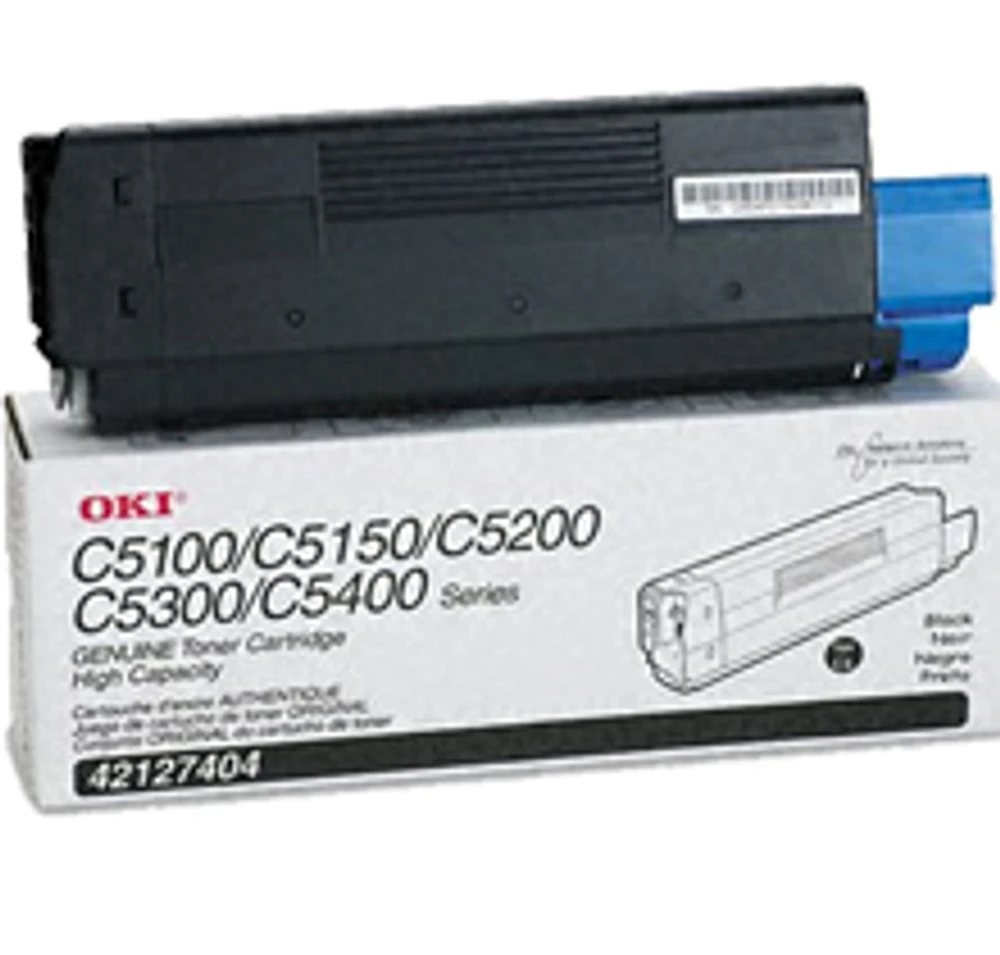 Okidata 42127404 Laser Toner Cartridge Black High Yield