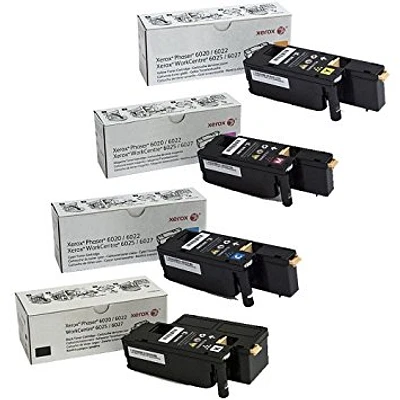 XEROX 6022 Laser Toner Cartridge Set Black Cyan Magenta Yellow