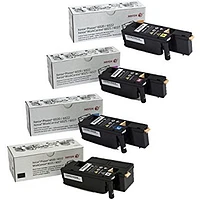 XEROX 6022 Laser Toner Cartridge Set Black Cyan Magenta Yellow