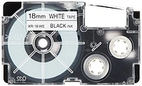 Casio Black on White Cassette Label Tape 18MM / 3/4” - 8M / 26’