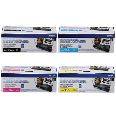 Brother TN336 Laser Toner Cartridge SET Black Yellow Magenta Cyan