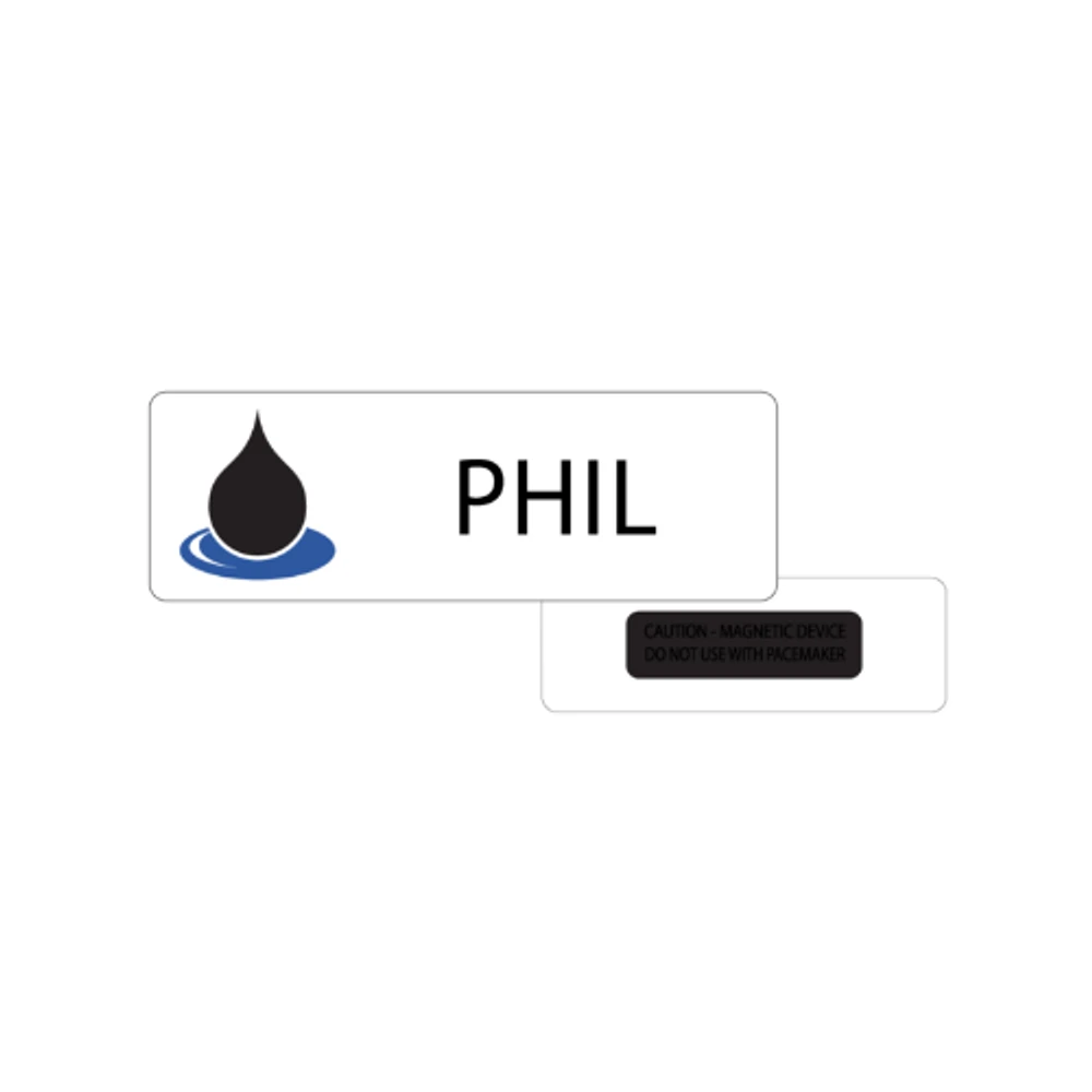 Plastic Name Badge with Magnet