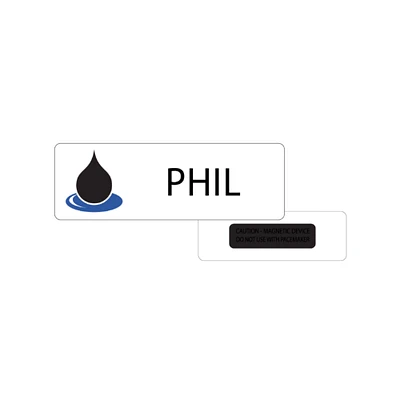 Plastic Name Badge with Magnet