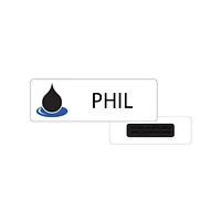 Plastic Name Badge with Magnet