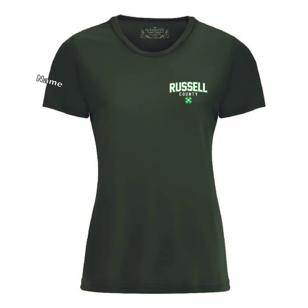 RUSSELL COUNTY ATC L350 ADULT LADIES PRO TEAM TSHIRT (FOREST GREEN)