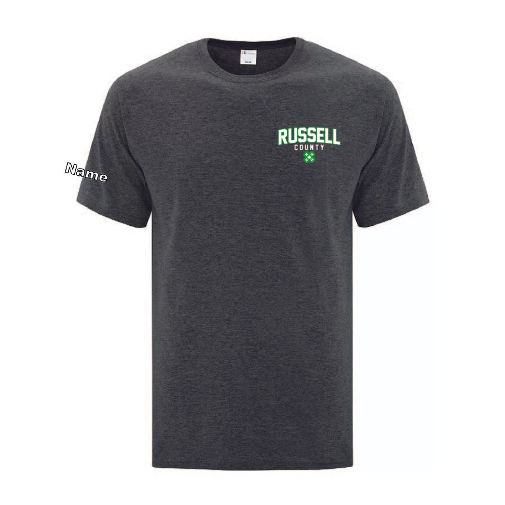 RUSSELL COUNTY ATC1000 ADULT UNISEX TSHIRT (DARK HEATHER GREY)