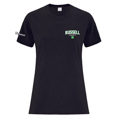 RUSSELL COUNTY ATC1000L ADULT LADIES TSHIRT (BLACK)