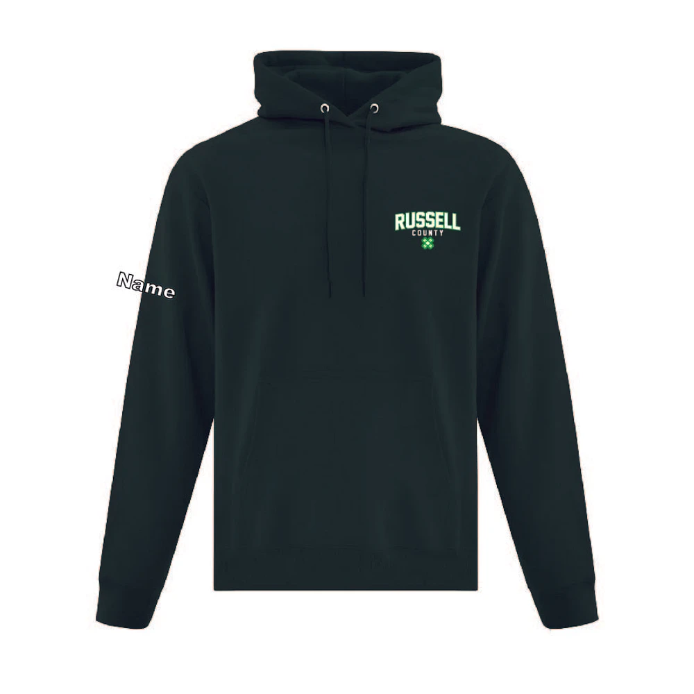 RUSSELL COUNTY ATCF2500 FLEECE HOODED SWEATSHIRT (DARK GREEN)