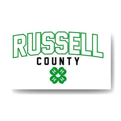 RUSSELL COUNTY RECTANGLE LOGO STICKER