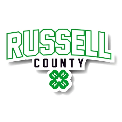 RUSSELL COUNTY SHAPE CUT LOGO STICKER