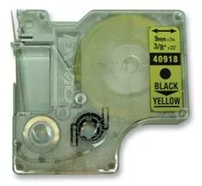 DYMO 40918 Label Tape Black on Yellow