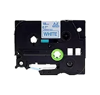 Brother TZE-243 - Blue on White Laminated Tape for P-touch Label Makers - 18 mm wide x 8 m long