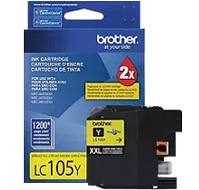 Brand New Original Brother LC-105Y Ink / Inkjet Cartridge High Yield - Yellow