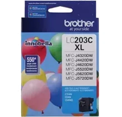 Brand New Original Brother LC-203C Ink / Inkjet Cartridge High Yield - Cyan