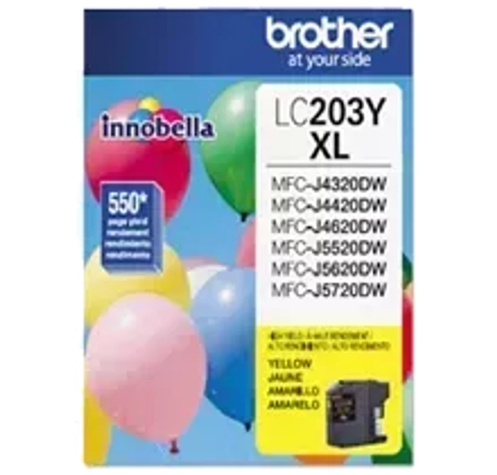 Brand New Original Brother LC-203Y Ink / Inkjet Cartridge High Yield - Yellow