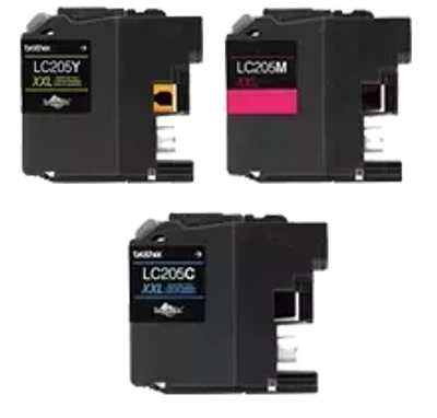 Brother LC-205-3PKS Ink / Inkjet Cartridge Extra High Yield - Pack of 3 - Cyan Magenta Yellow