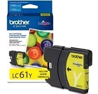 Brand New Original Brother LC-61Y Ink / Inkjet Cartridge - Yellow