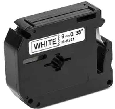 Brother MK- - Black on White Non-Laminated Tape for P-touch Label Makers