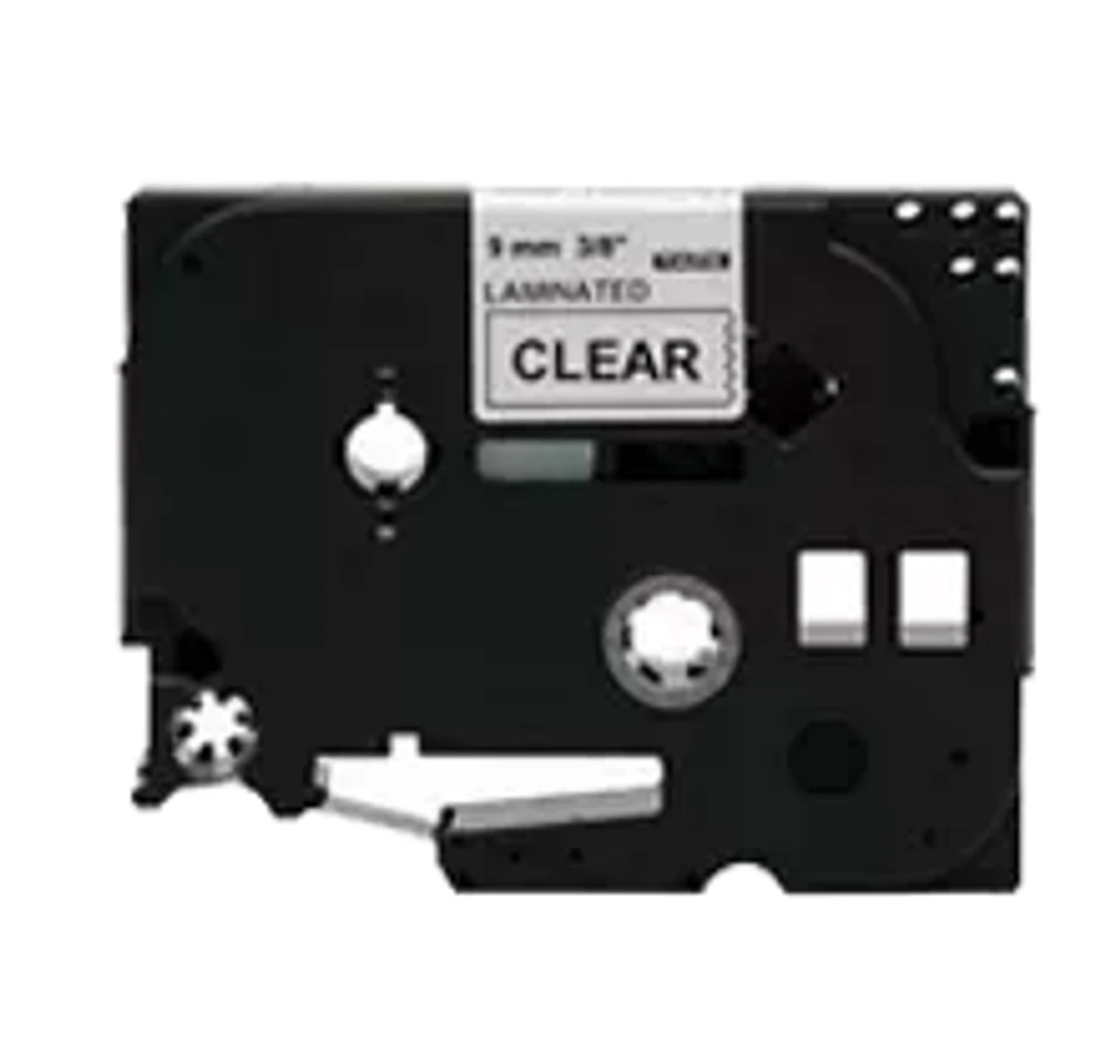 Brand New Original Brother TZE- - Black on Clear Laminated Tape for P-touch Label Makers