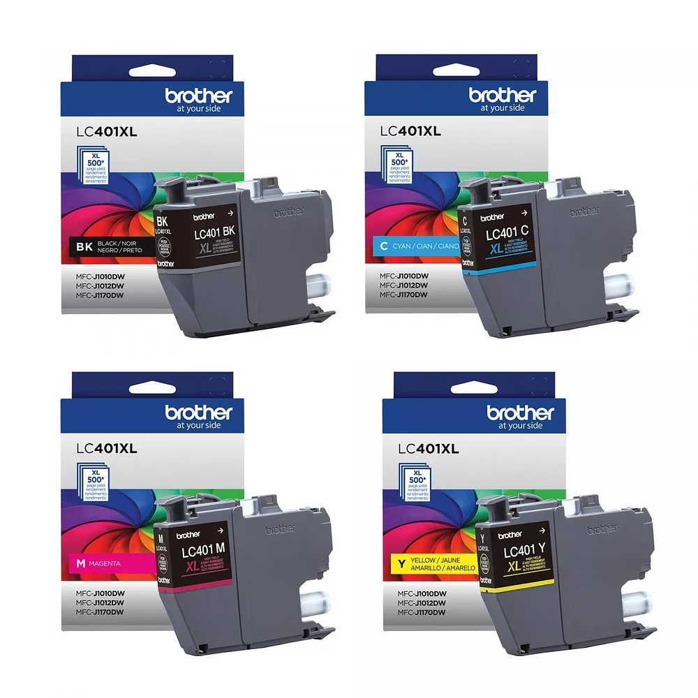 ~Brand New Original Brother LC401XL Set Black Cyan Magenta Yellow Ink / Inkjet Cartridge