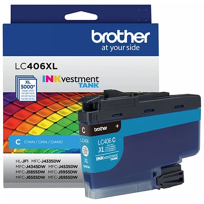 ~Brand New Original Brother LC406XLC Cyan Ink / Inkjet Cartridge