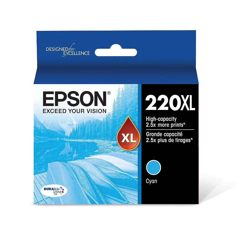 ~Brand New Original Epson T220XL220 High Yield Cyan Ink / Inkjet Cartridge