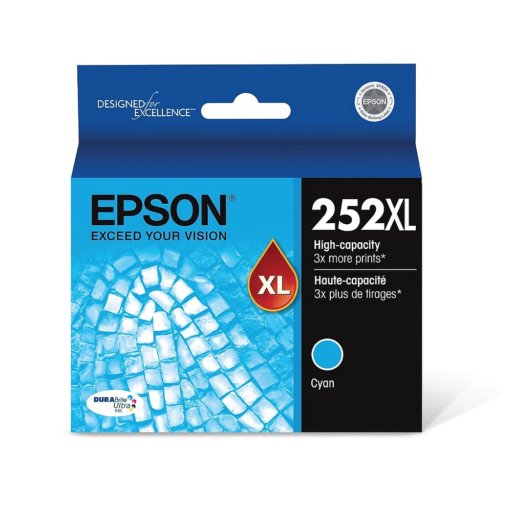 ~Brand New Original Epson T252XL220 High Yield Cyan Ink / Inkjet Cartridge