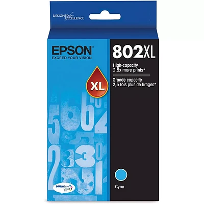 ~Brand New Original Epson T802XL220 High Yield Cyan Ink / Inkjet Cartridge