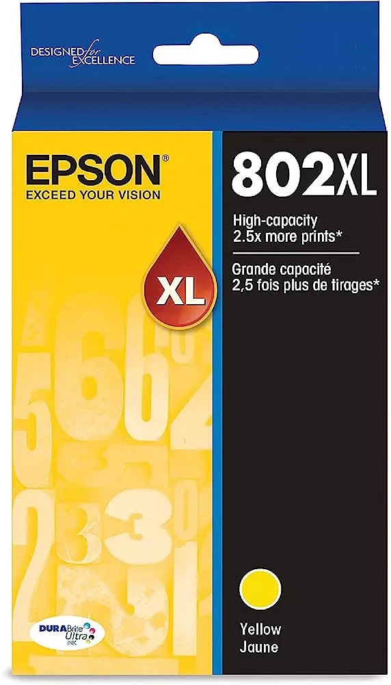 ~Brand New Original Epson T802XL420 High Yield Yellow Ink / Inkjet Cartridge