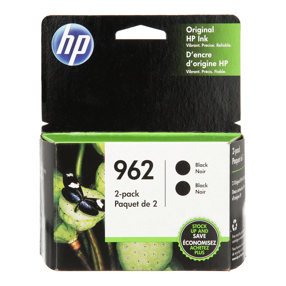 ~Brand New Original HP 3JB33AN (962) Black Ink / Inkjet Cartridge Dual Pack