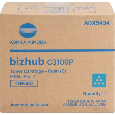 ~Brand New Original Konica Minolta A0X5434 (TNP50C) Cyan Laser Toner Cartridge