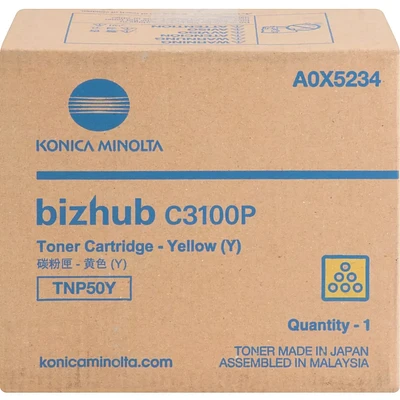 ~Brand New Original Konica Minolta A0X5234 (TNP50Y) Yellow Laser Toner Cartridge