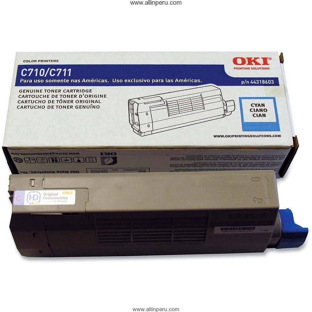 Brand New Original Okidata Cyan Laser Toner Cartridge