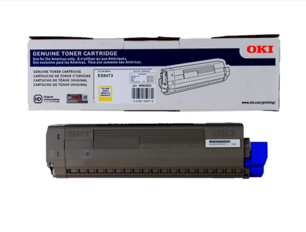 ~Brand New Original Okidata 45862824 Yellow Laser Toner Cartridge