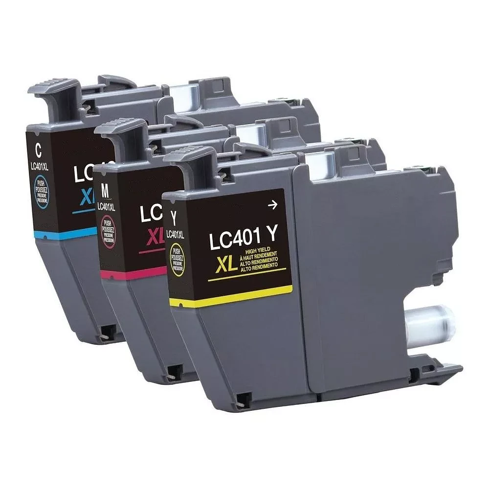 Brother LC401XL3PKS Cyan Magenta Yellow Ink / Inkjet Cartridge