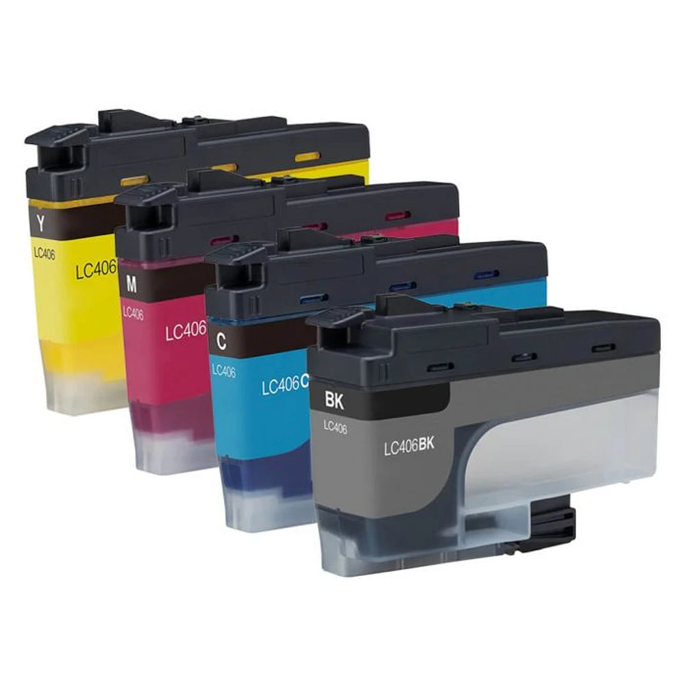 Brother LC406 Set Black Cyan Magenta Yellow Ink / Inkjet Cartridge