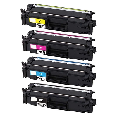 Brother TN815 Ultra High Yield Black Cyan Magenta Yellow Laser Toner Cartridge Set